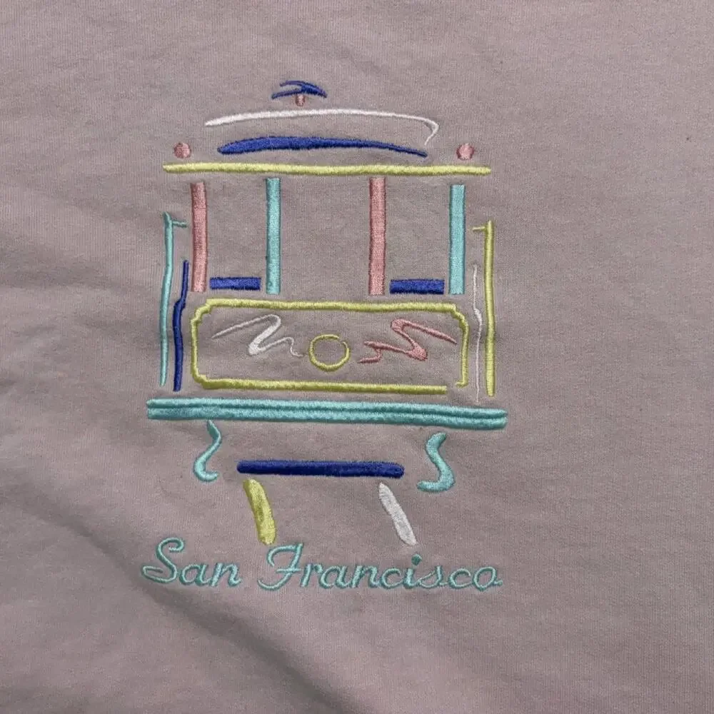 San francisco cable car embroidered